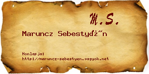 Maruncz Sebestyén névjegykártya